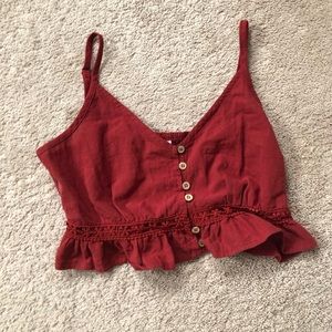 Crop Cami Rust
